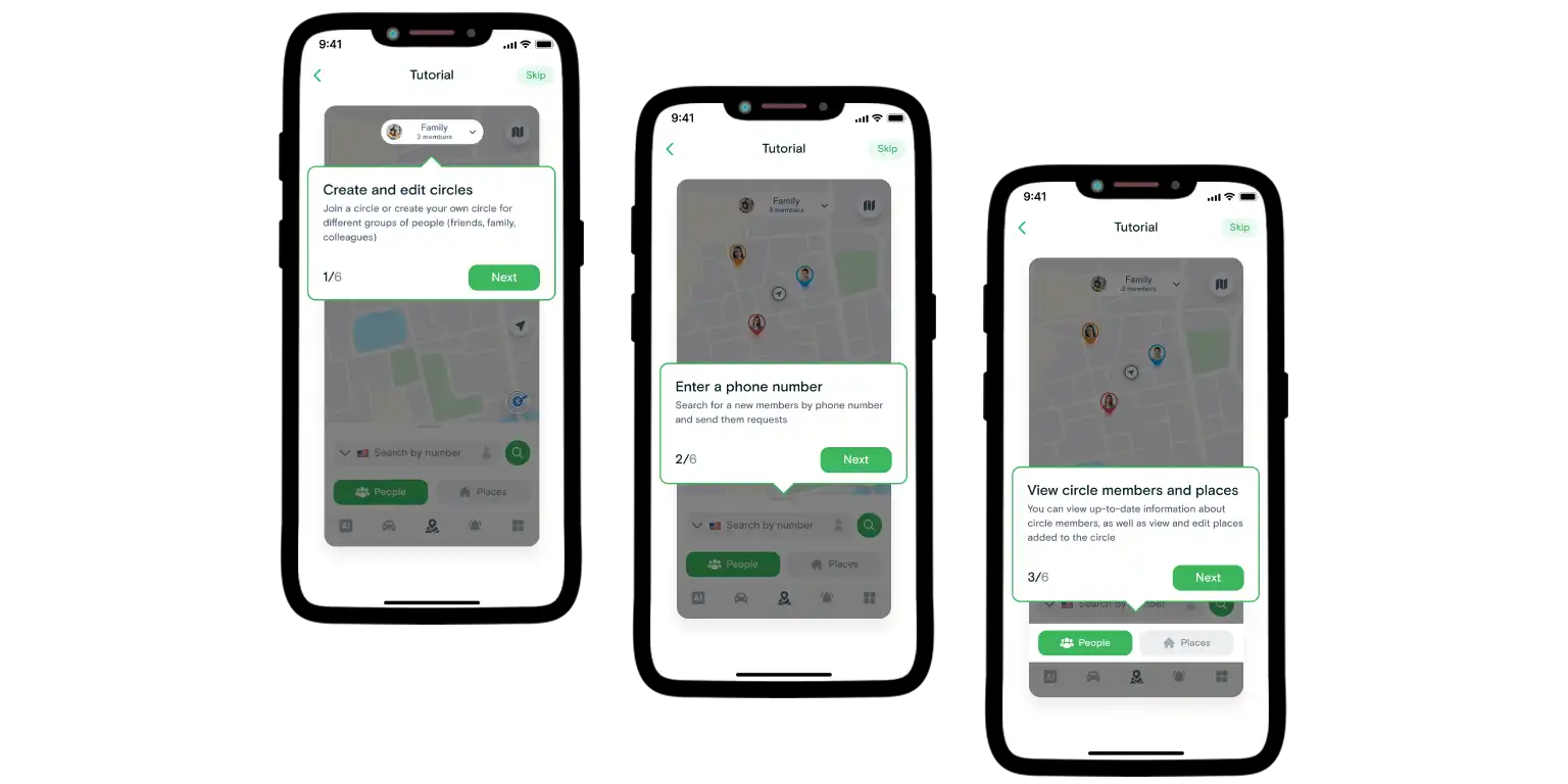 A screen with the Number Tracker app features.